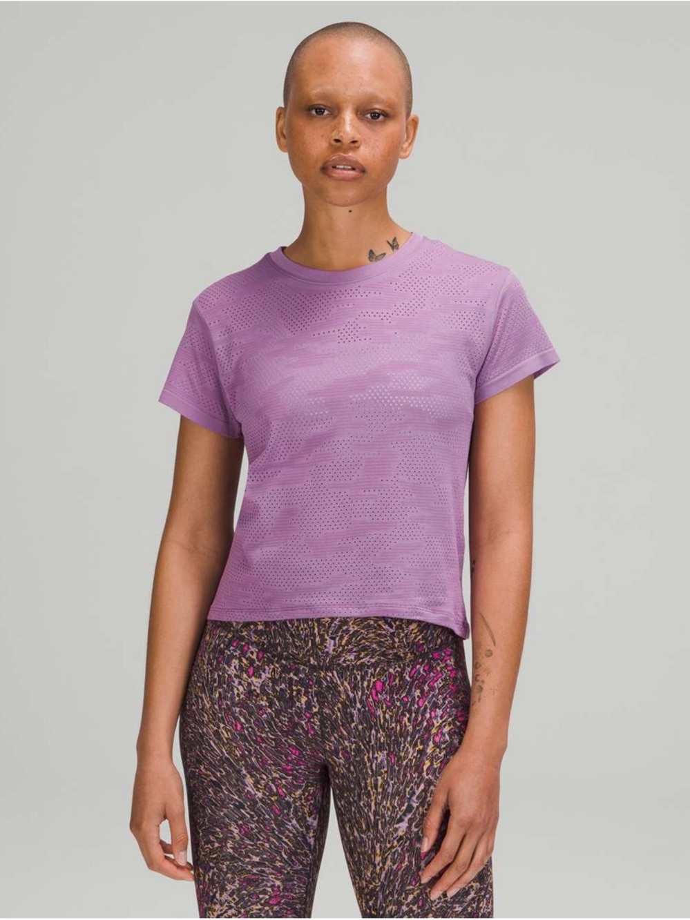 Lululemon Train to Be Short Sleeve Shirt *Camo